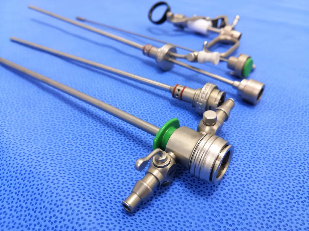 Close-up of resectoscopes